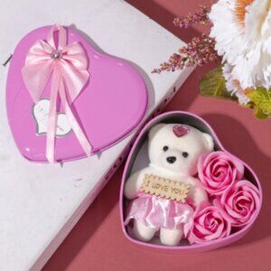 Bear Rose Love Gift Box Romantic Valentines Day Mother Day Gift Wedding